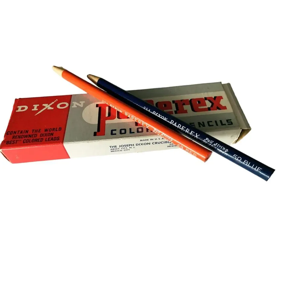 Paperex Colored Pencils 8 Red Pencils and 4 Blue String Sharpen